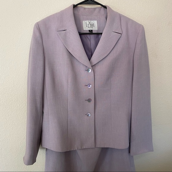 LE SUIT - Lavender Skirt Suit - Picture 1 of 10